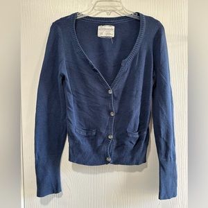 Aeropostale navy blue button sweater size large - great condition